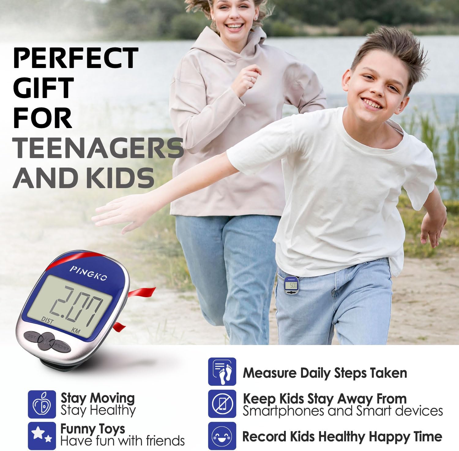 PINGKO Outdoor Multi-Function Portable Sport Pedometer Step/Distance/Calories/Counter - Image 4
