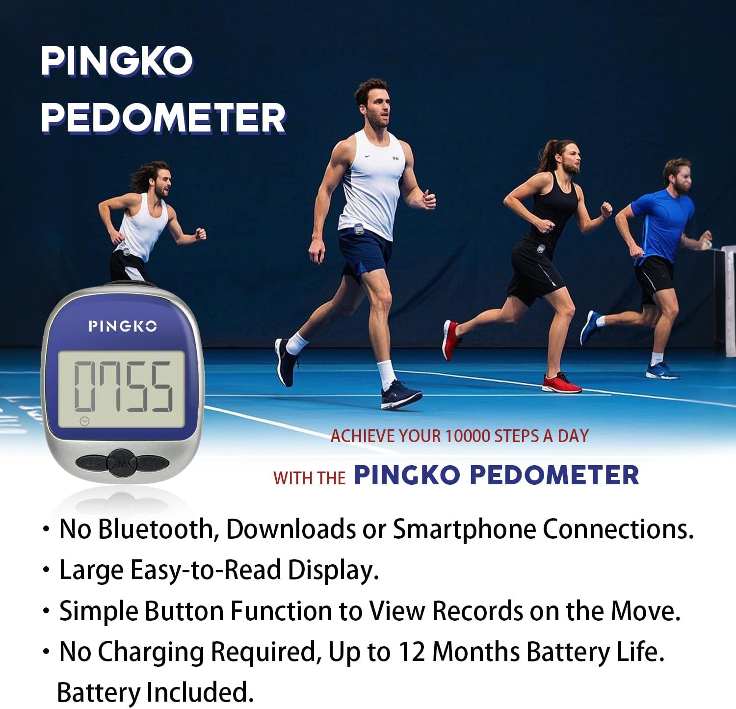PINGKO Outdoor Multi-Function Portable Sport Pedometer Step/Distance/Calories/Counter - Image 8